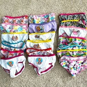 Lot of 19 Toddler Girls size 4T Underwear Paw Patrol Minnie Mouse
